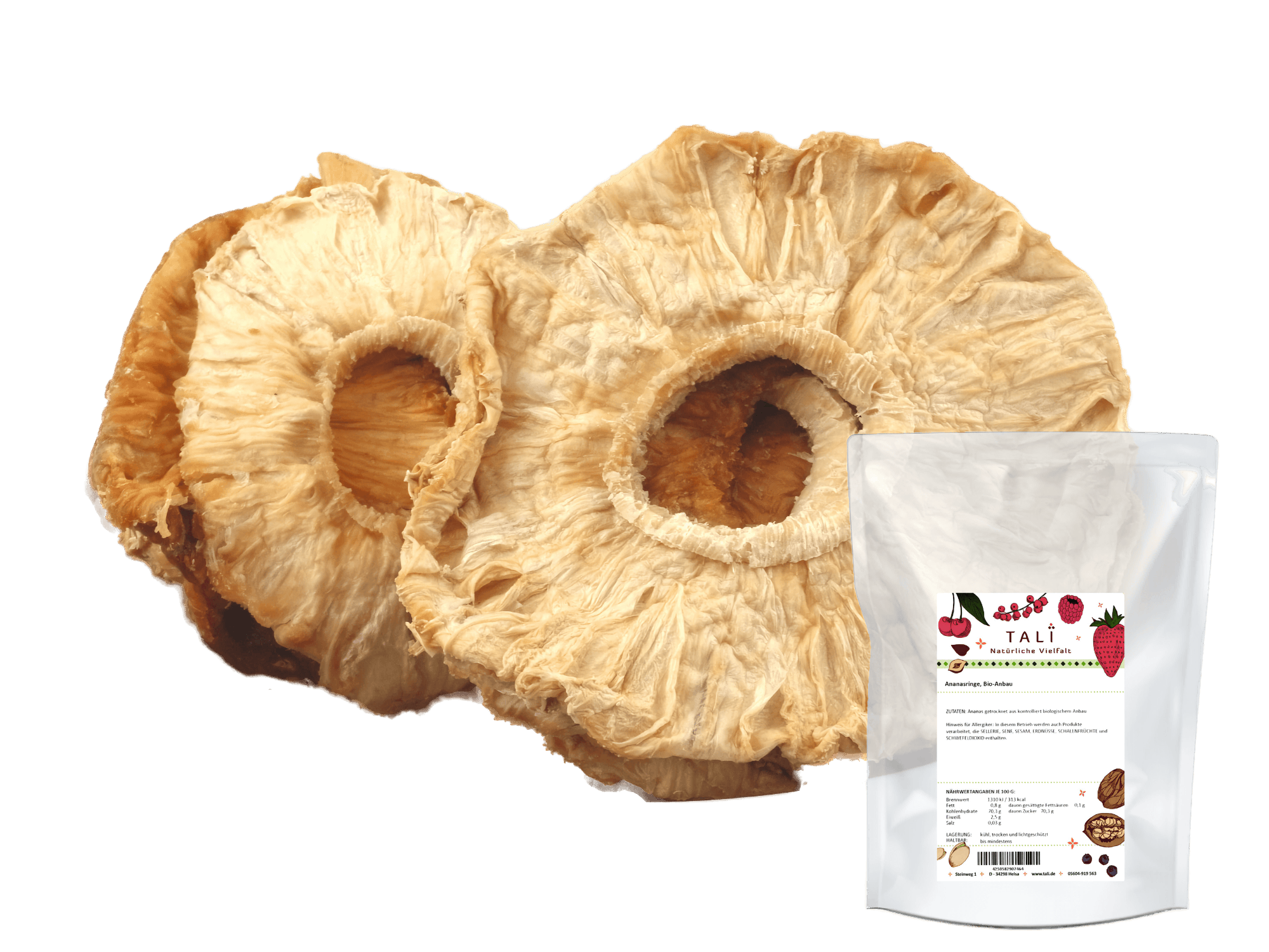 Ananasringe, Bio-Anbau 100 g