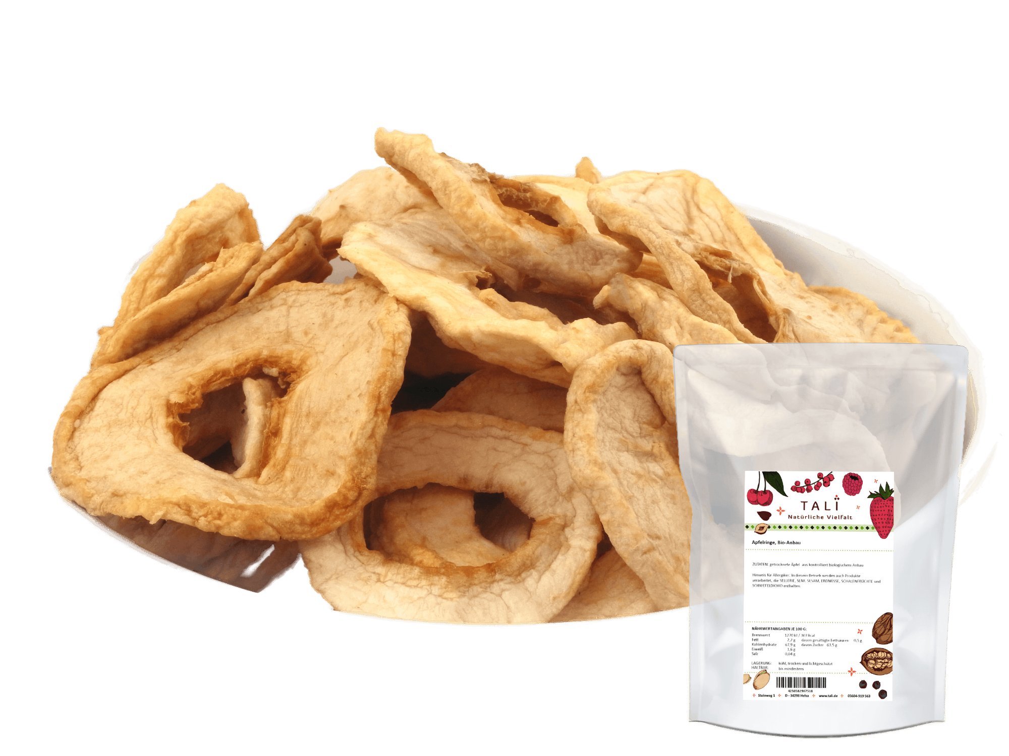 Apfelringe, Bio-Anbau 100 g